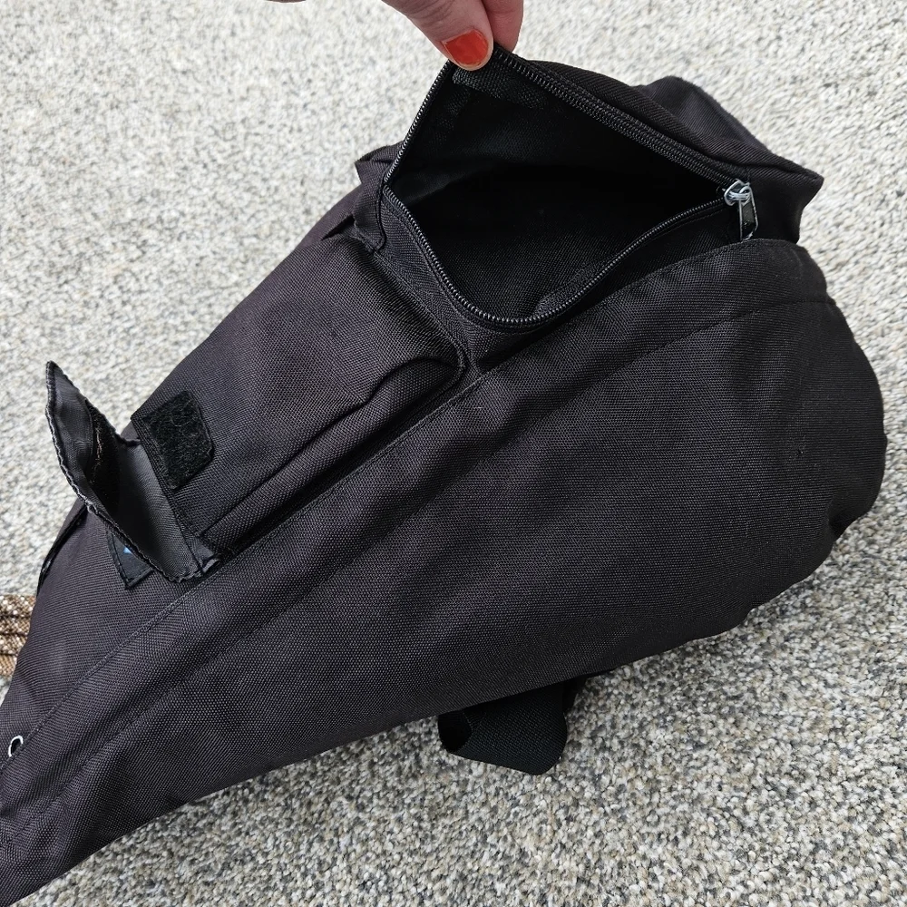Kavu Rope Sling Bag Hiking One Shoulder Backpack Black Brown Travel Outdoor Bag